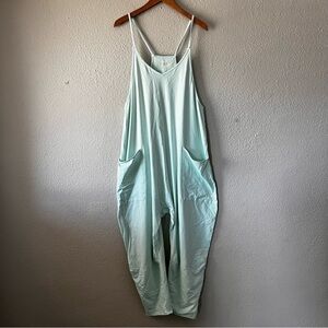 FP Movement Hot Shot Jumpsuit Pistachio Slouchy Relaxed Boho Size XL